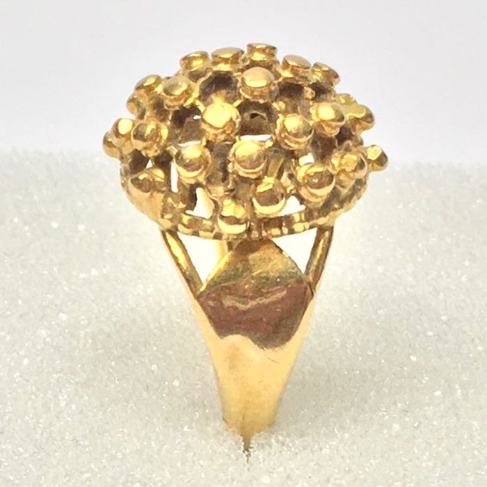 Złoty PIERŚCIONEK 585 14K cudowna AŻUROWA forma r.13