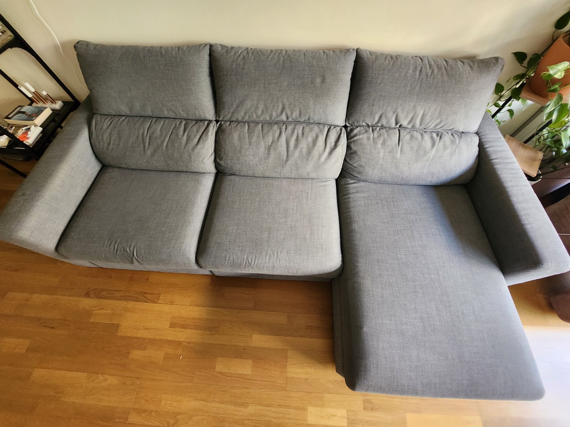 Sofá cama 3 lugares c/chaise longue