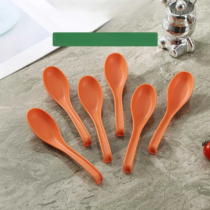 24x Łyżki do Zupy Kyraton Azjatyckie Plastik PP Reusable Zmywarka