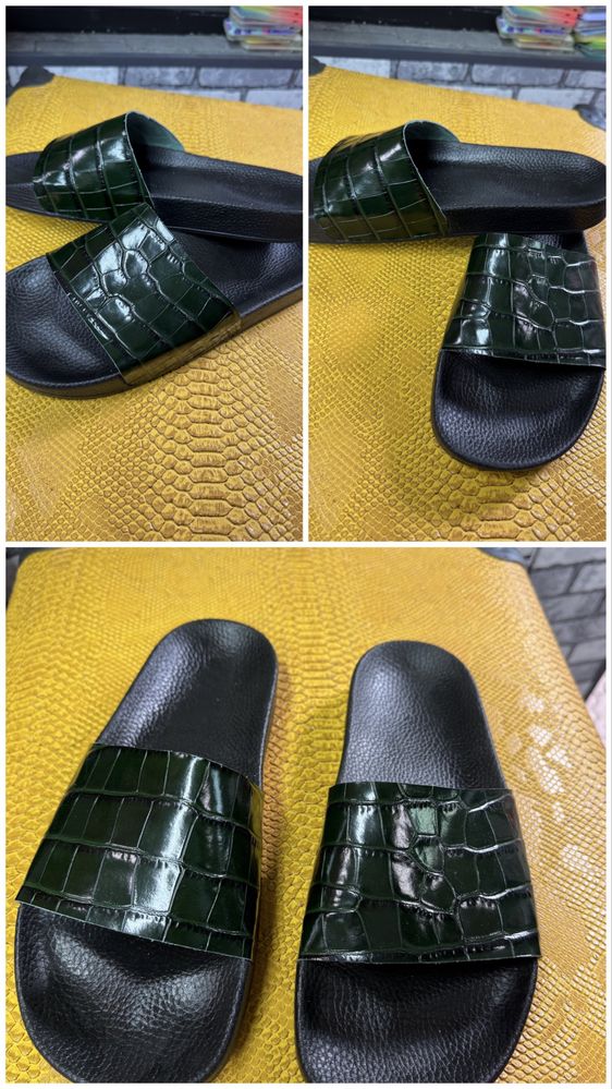 Шлепки мужские кожаные