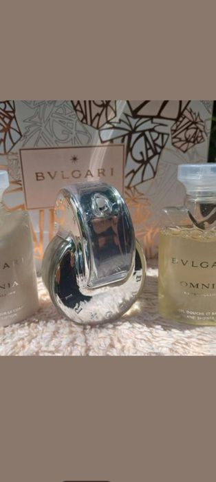 Bvlgari Omnia Crystaline zestaw perfum balsam żel Stara szata