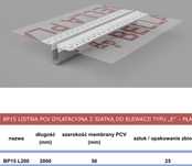 listwy elewacyjne dylatacyjne BP15E + uszczelka