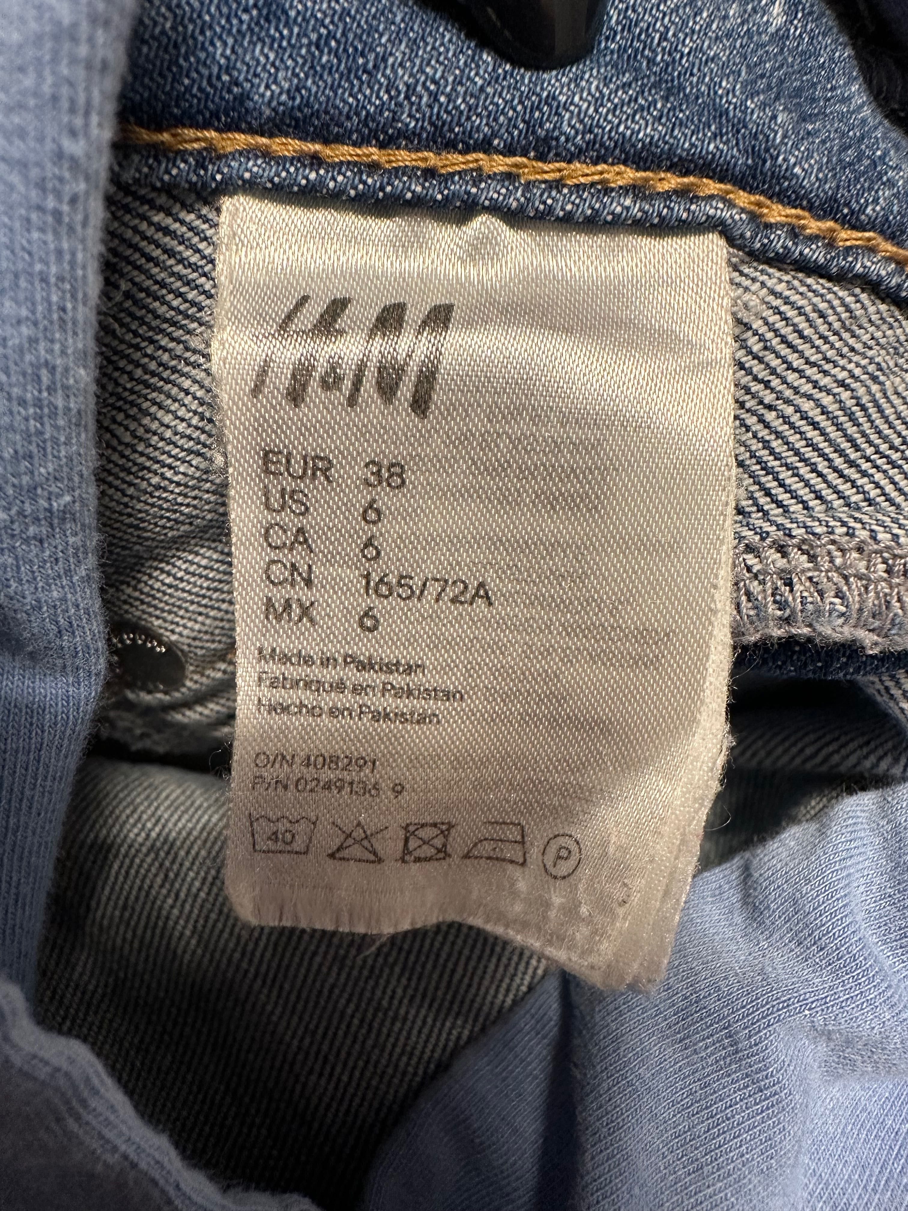 H&M spodnie ciążowe skinny ankle high rib rozm 38 M jeansy