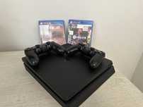PlayStation 4 Slim 500 GB 2 джойстики 2 гри Detroit, FIFA 21