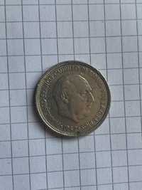5 Ptas 75 w gwiazdce 1957 rok moneta