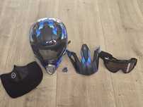 Kask fullface pełny XL Hulajnoga Rower + GRATIS gogle oraz kominiarka