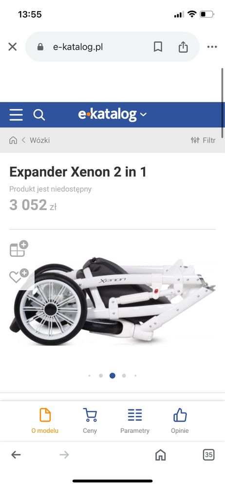 Wózek dziecięcy Expander Xenon 2 in 1 gondola spacerówka