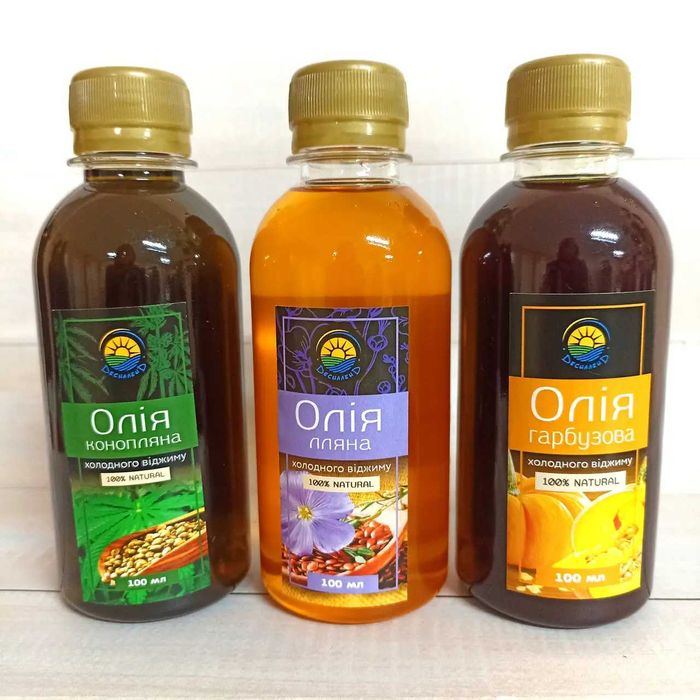 Конопляна олія холодного віджиму 1 л ПЕТ