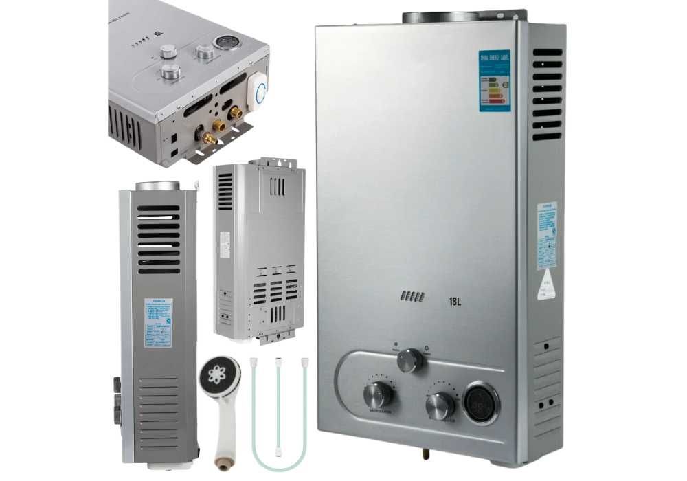 Bojler Gazowy Podgrzewacz WODY Przepływowy 8L 16kW Piecyk Kempingowy