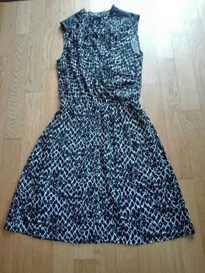 sukienka czarno-biała bez rękawów H and M rozmiar 36