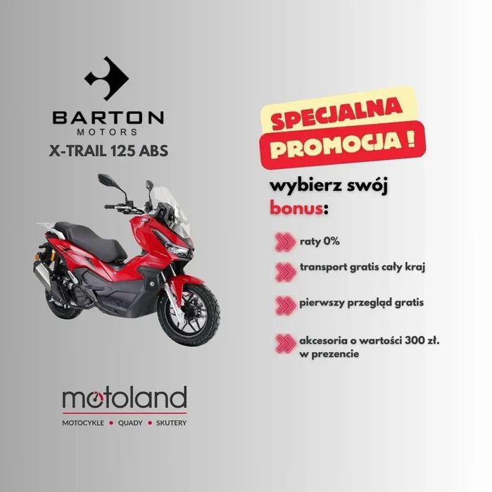 Barton X-Trail Barton X-TRAIL 125 ABS Rybnik, PROMOCJA, Raty 0% , Transport