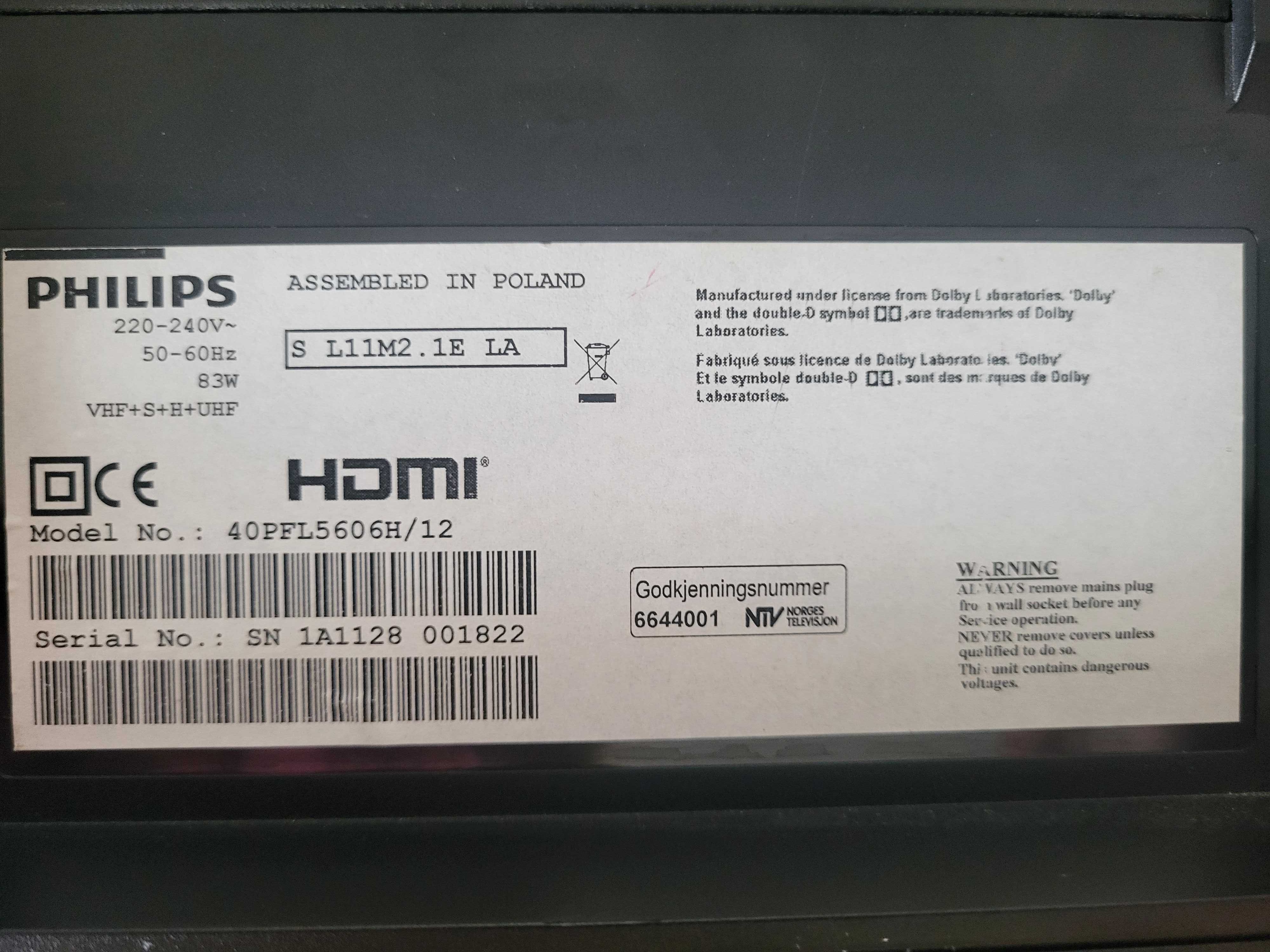 TV Philips 40PFL5606H/12 Led 40 polegadas 100hz