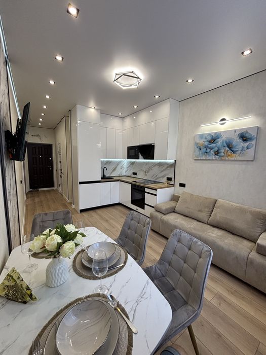 Терраса 1-комнатная квартира с ремонтом ЖК 61 Жемчужина/Краснова/Море