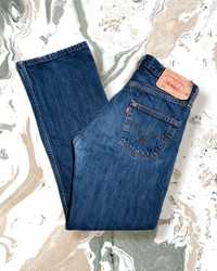 Spodnie jeansowe Levi's 501 mom jeans granatowe Vintage