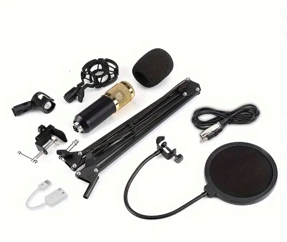 Conjunto de microfone condensador.