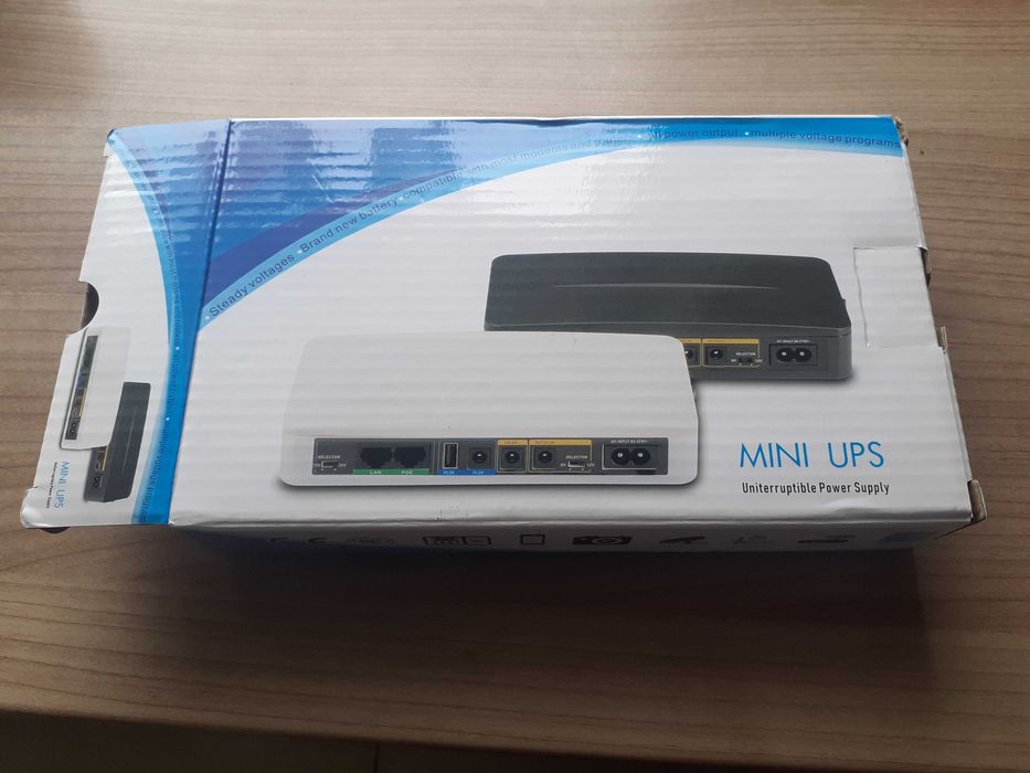 Mini UPS, zasilacz awaryjny 18W 5V,9V,12V do routera powerbank 8800mAh