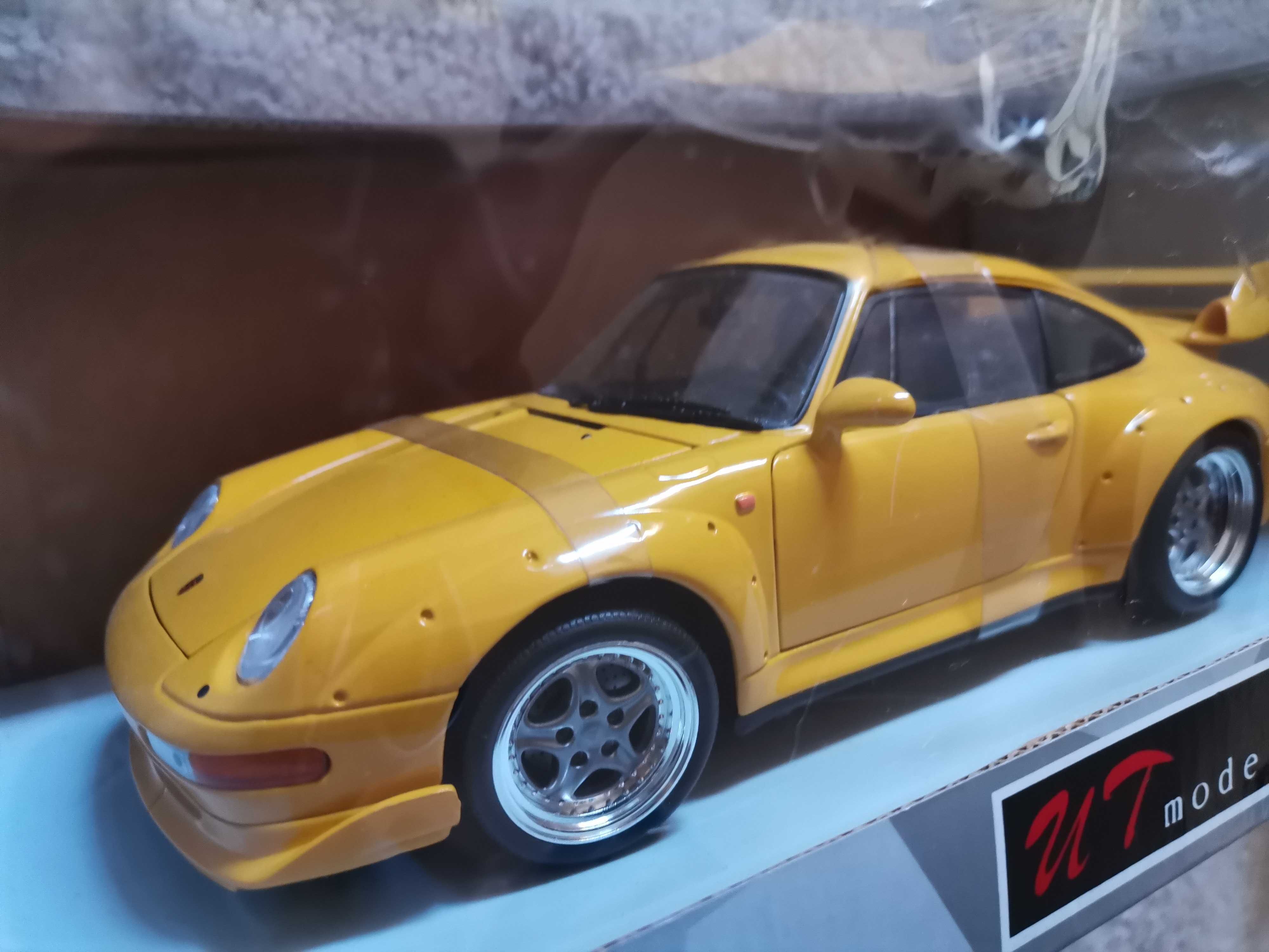 Ut Models Porshe 911 Gt2 1:18,street amarelo