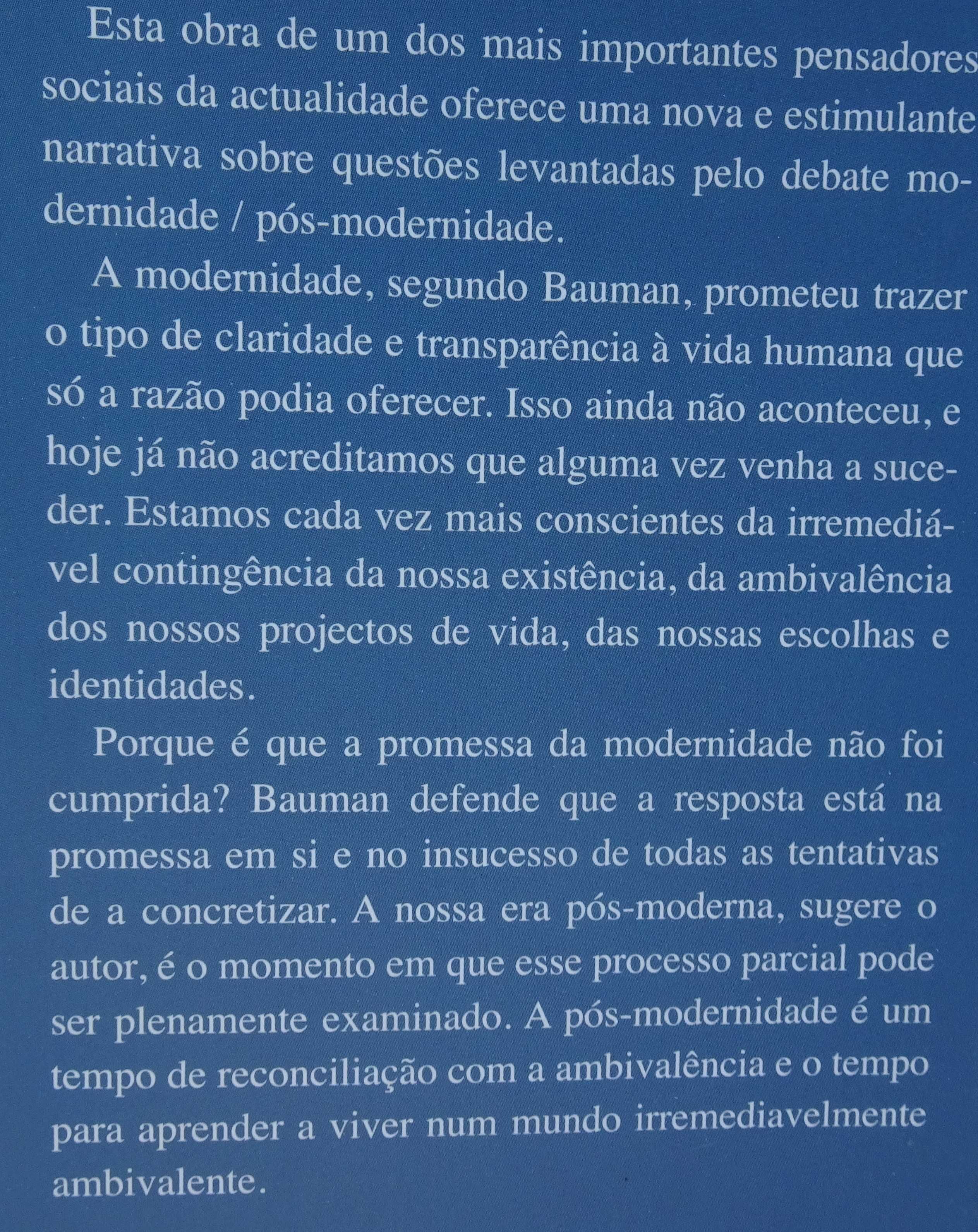 Modernidade e Ambivalência de Zygmunt Bauman