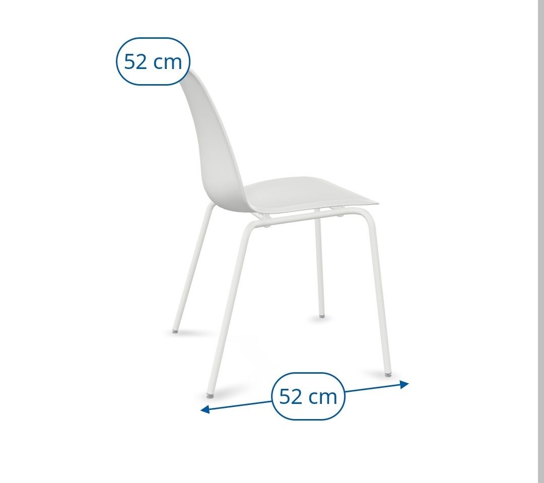 Krzesło białe ikea Lidas