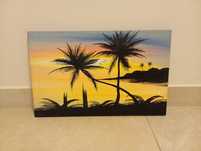 Tela pintada a mão 48,5x30,5cm