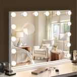 Nowe lustro Hollywood do makijażu, 14 lamp LED, dotyk 50x40 cm