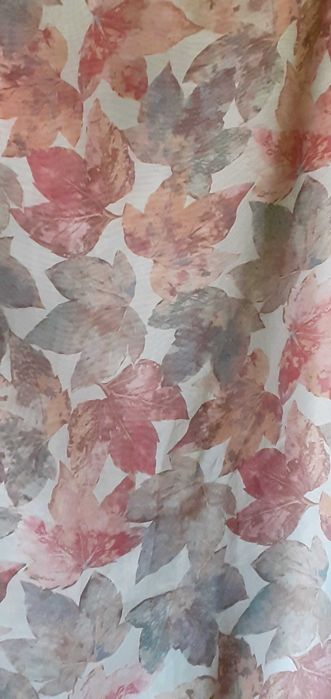 Firany krótkie 2 szt wzór Jesienne liście