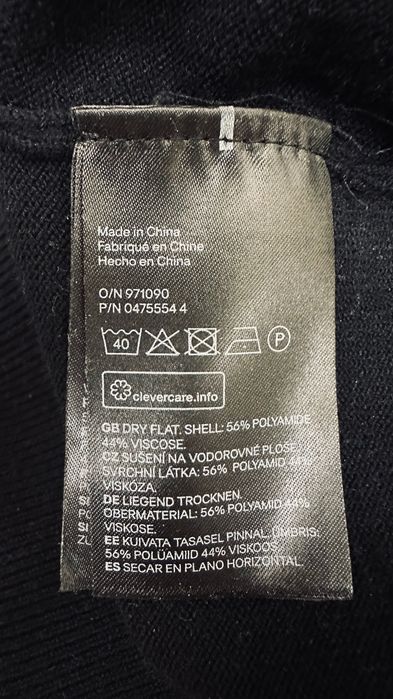 Светер бохо чорний H&M з рюшами свитер чёрный котон осенний теплый S