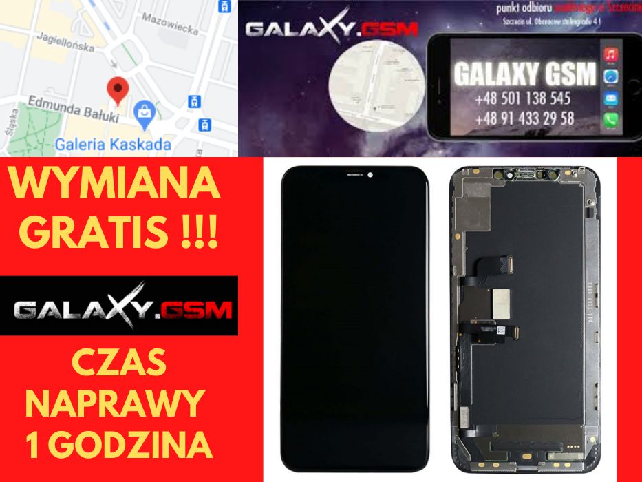 Apple iPhone XS MAX Wyświetlacz Oryginał Wymiana GRATIS