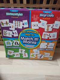 puzzle edukacyjne match it! mania 4+