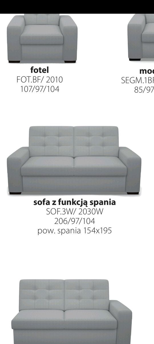 Sofa  Bravo Fotele Jim Wajnert