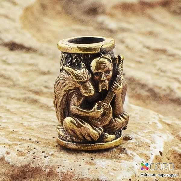 Бусина для темляка "Казак", латунь ручное литье