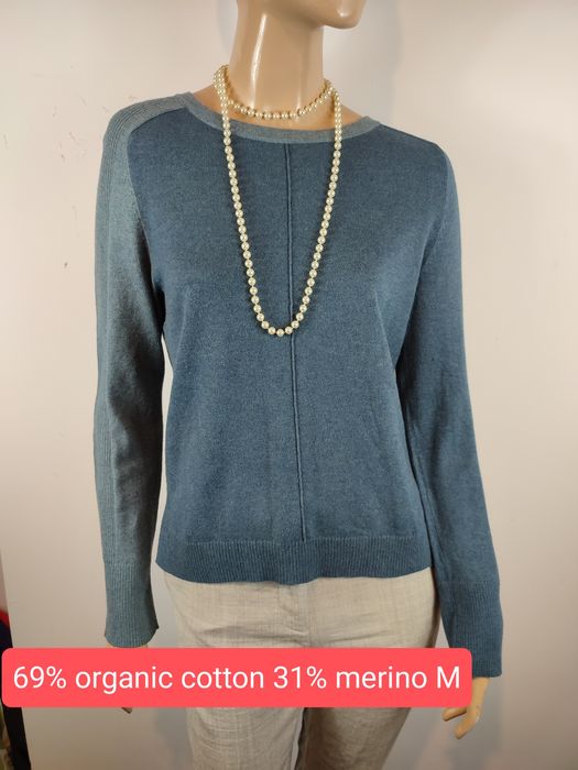 Sweter damski M wełna bawełna