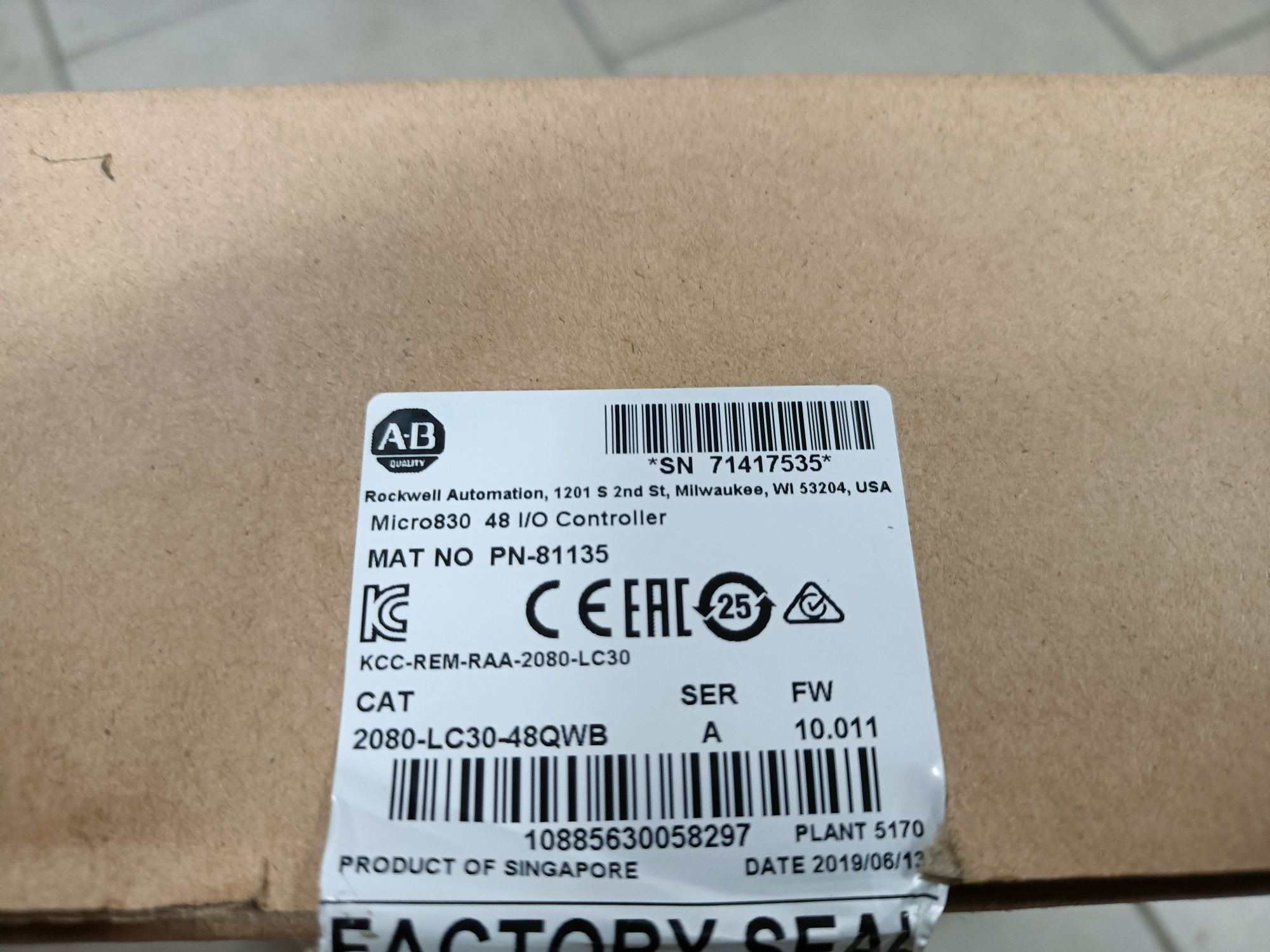 Allen Bradley, Micro 800, 2080-LC30-48QWB, nowy