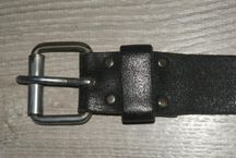 Pas czarny skórzany, zakupiony w Niemczech- długość z klamrą 106cm
