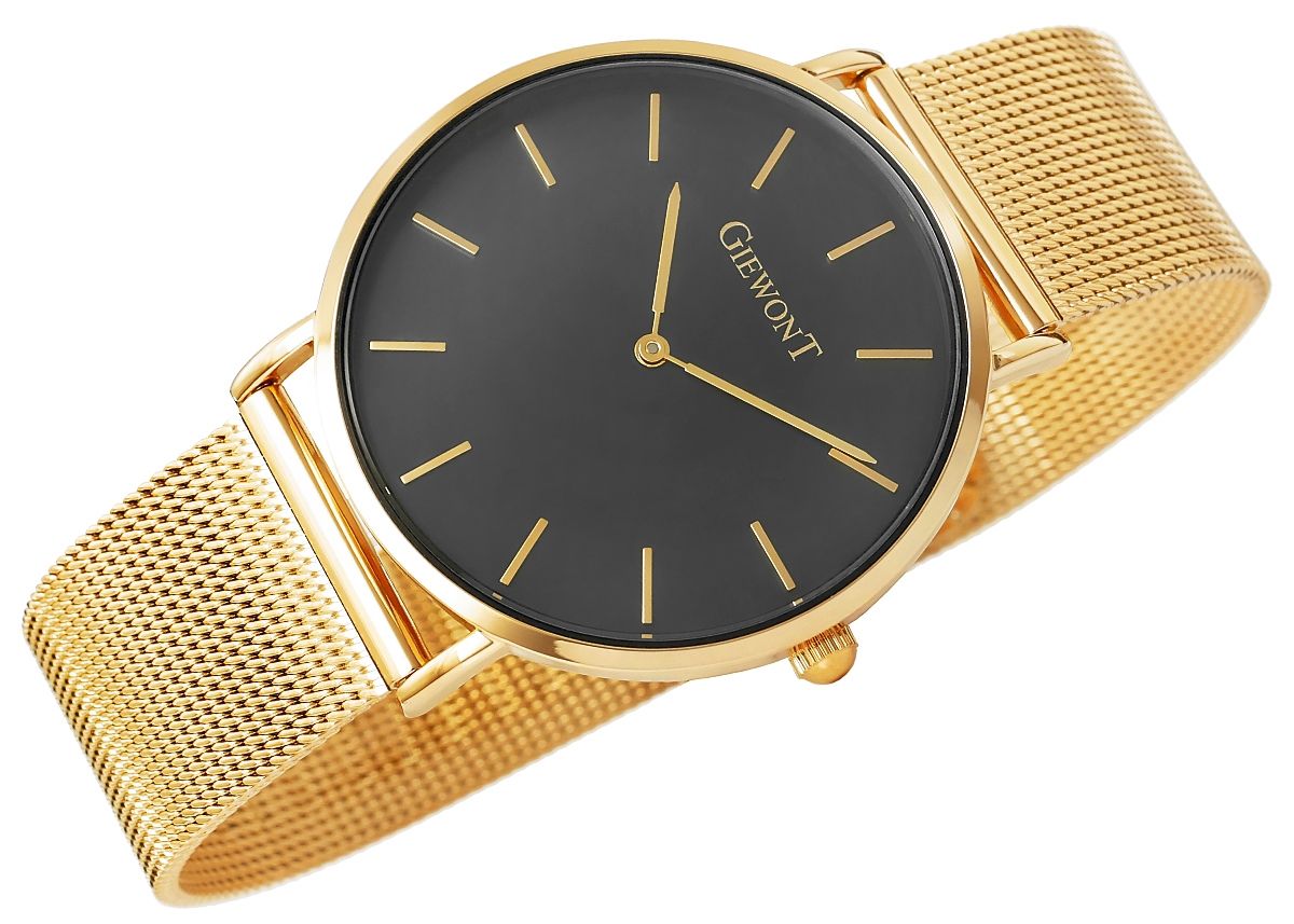 zegarek damski giewont harmony gw1970-2 black/gold effect