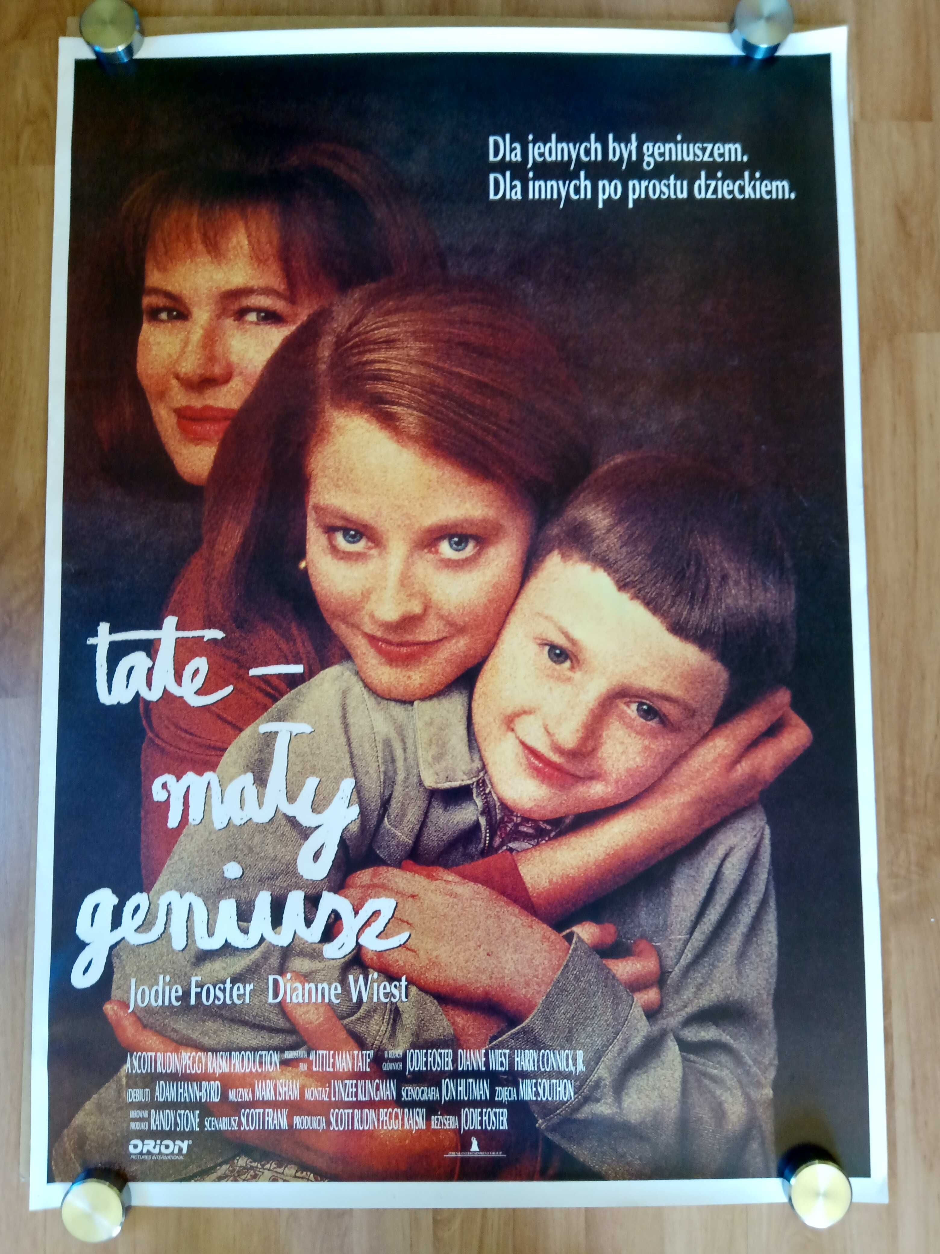 Plakat filmowy TATE-MAŁY GENIUSZ. Oryginał z 1993 roku.