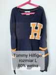 Sweter Tommy Hilfiger 80% wełna rozmiar L