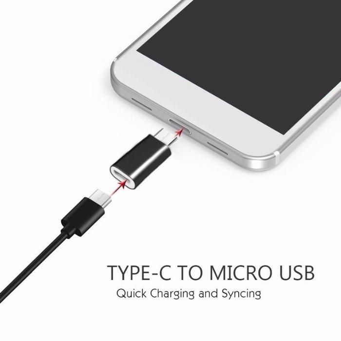 OTG адаптер Micro USB(мама)-Тype C(папа) USB 3.1  Адаптер Данных OTG