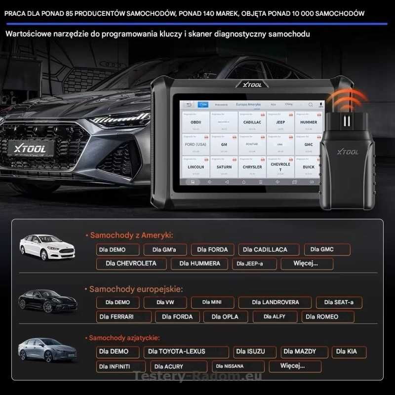 XTOOL D7W Can FD DoIP wifi  język Polski