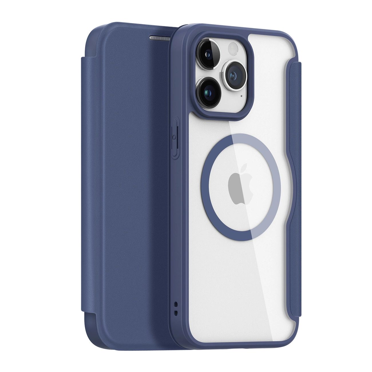 Etui iPhone 15 Pro Max pokrowiec MagSafe z klapką Dux Ducis niebieski