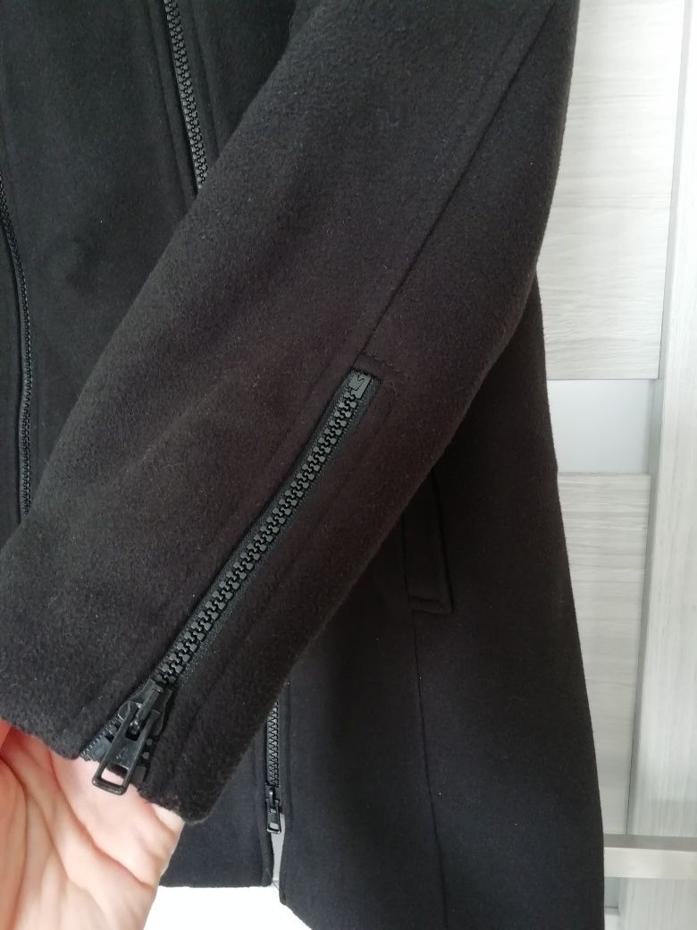 Czarny wiosenny płaszcz ciążowy Basic