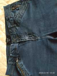 Spodnie damskie granatowe jeansy r 40, uzywane