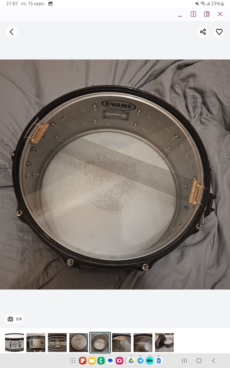 Рабочий (Малий барабан) Pearl DE1455 Daniel Erlandsson signature snare