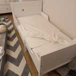 Łóżko ikea sundvik z regulowanym materacem