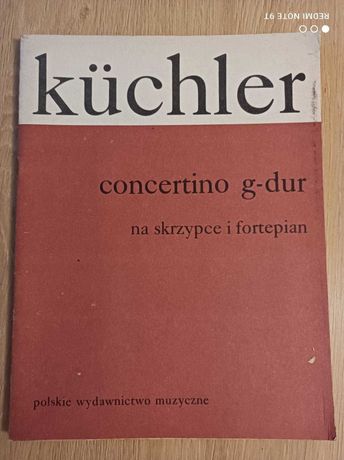 Nuty na skrzypce i fortepian Kuchler Concertino  g-dur