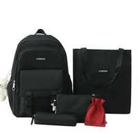 Подростковый школьный рюкзак Сумка шоппер клатч и пенал цвет черный