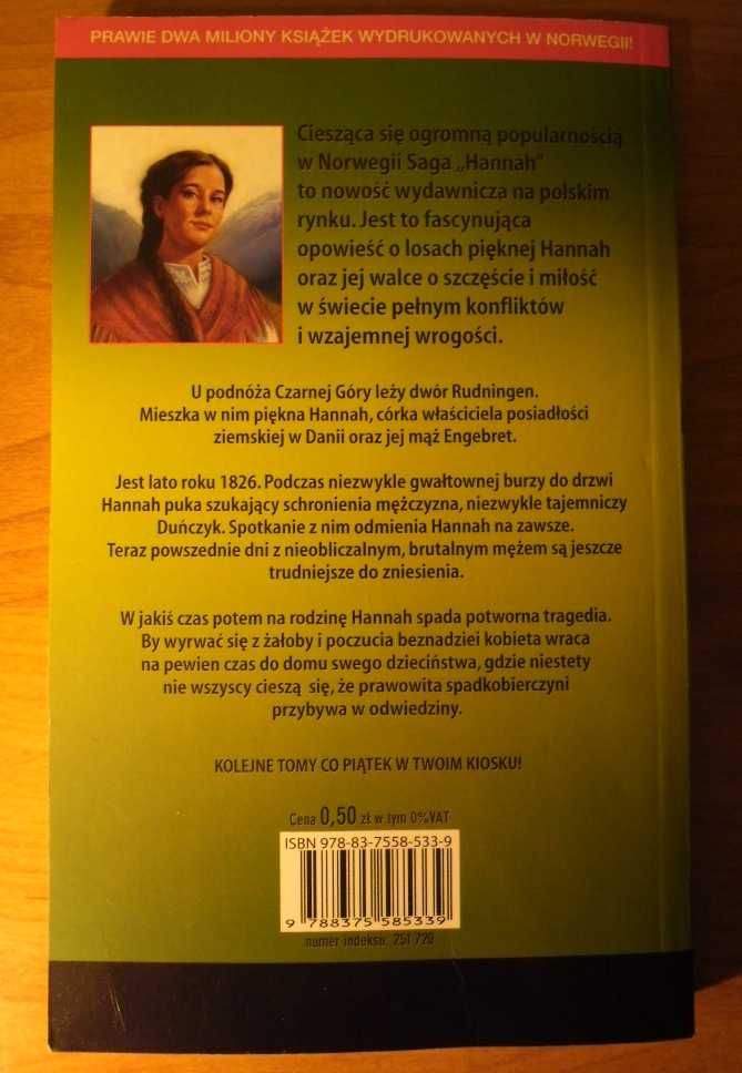 Laila Brenden – Saga: Hannah, t. 1: Wybór, t. 8: Znak ognia