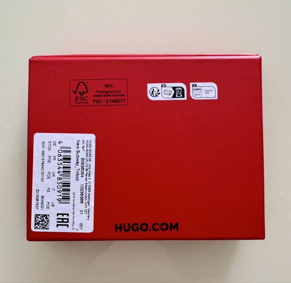 Кожаный кошелек HUGO Оригинал