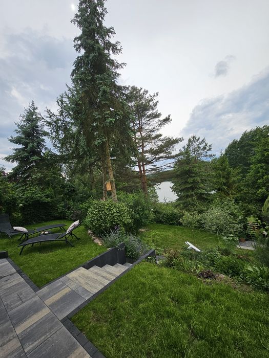 Domek letniskowy całoroczny z linią brzegową, Mazury ,  z bala, nowy.