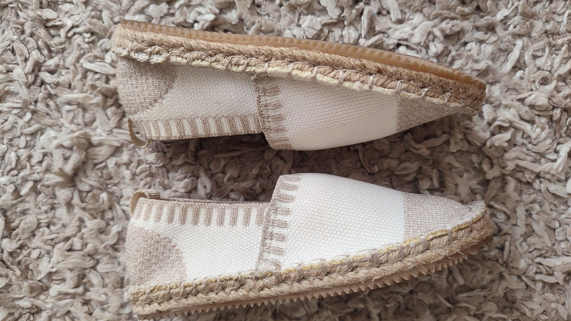 Espadryle beżowe kremowe  Zara , nowe , r.26